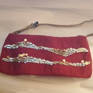 Vintage Red Sequence Bag